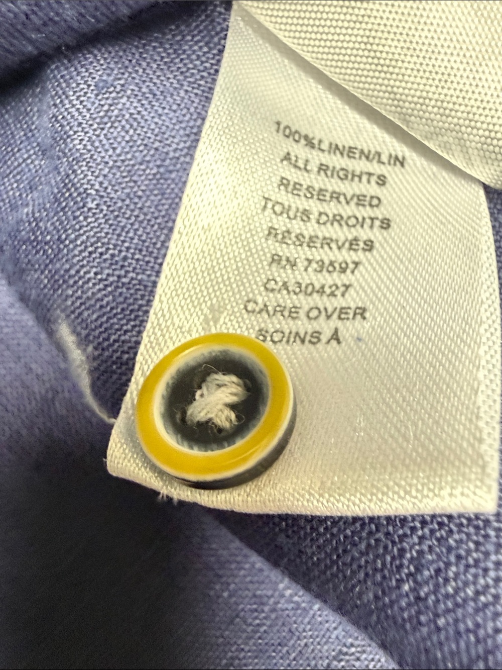 Raffi Blue Short-Sleeve Linen Button-Down Shirt - Picture 4 of 6